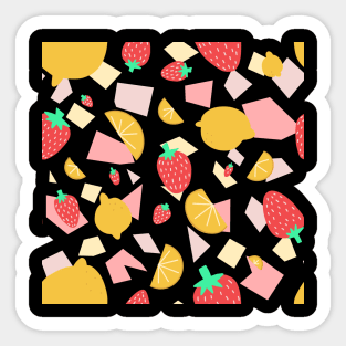 Strawberry Lemonade Pattern Sticker